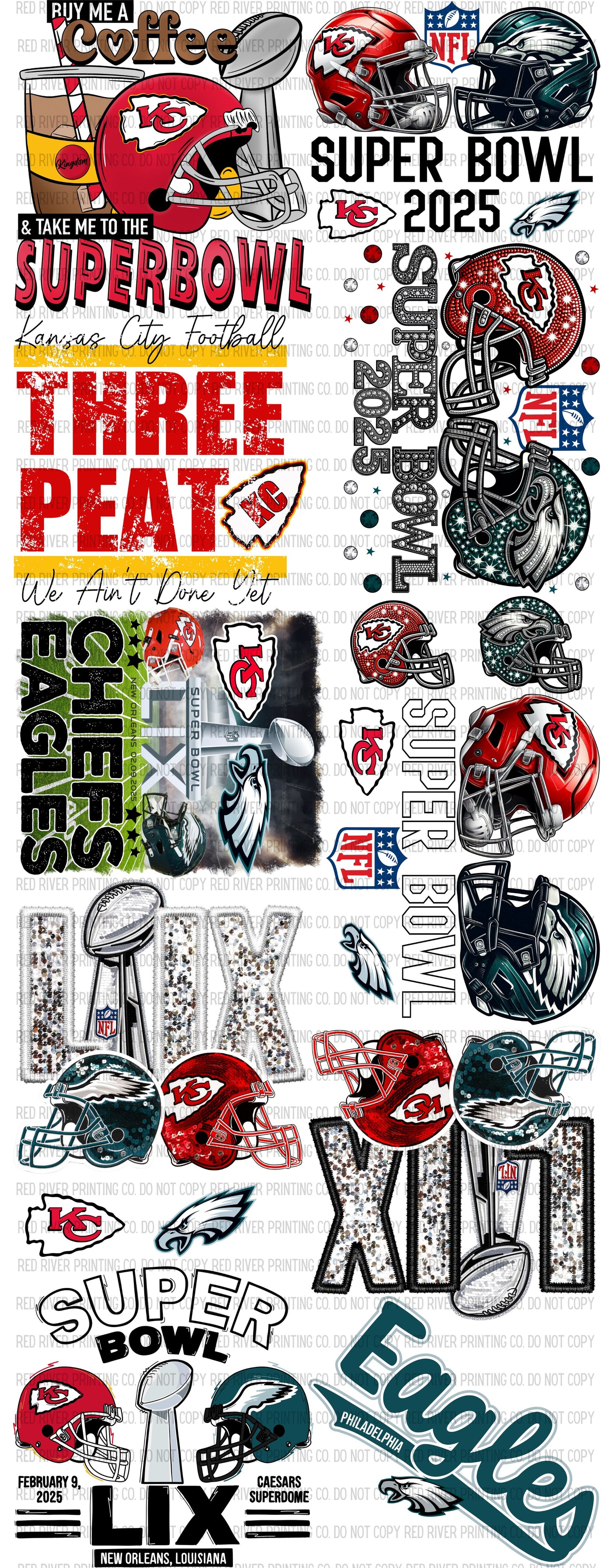 Adult Premade Football Game Gangsheet