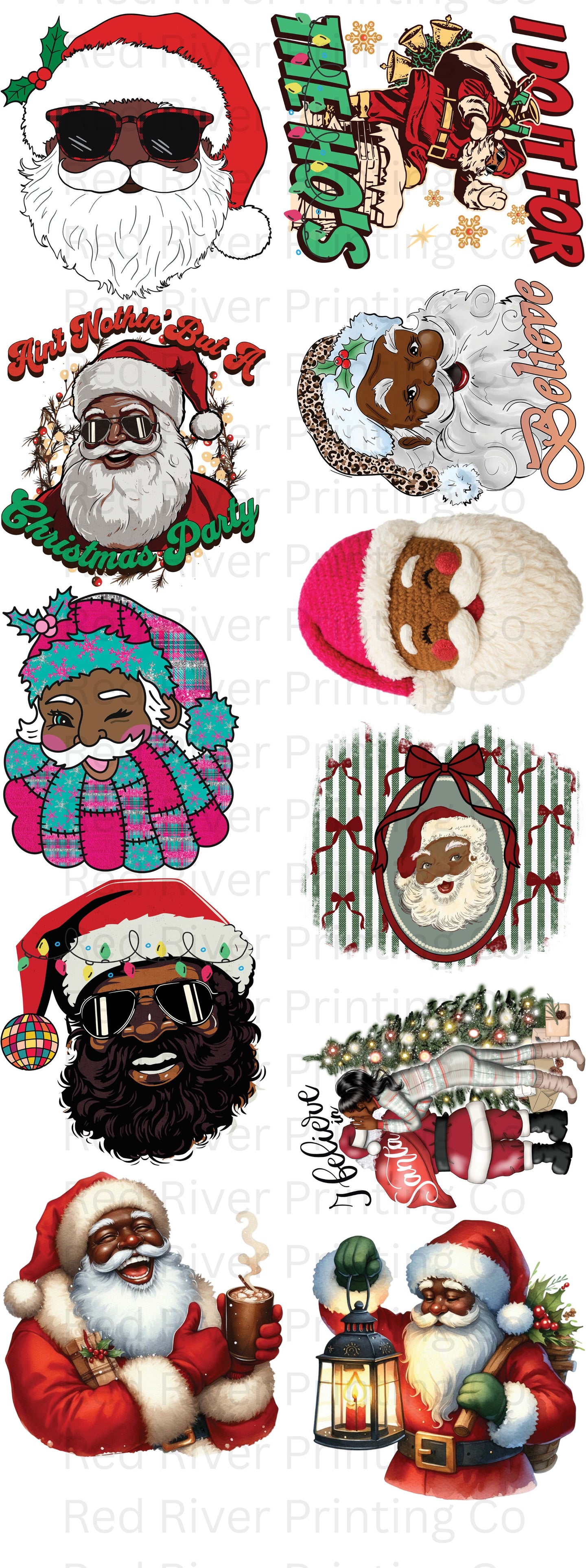BLACK SANTA PREMADE GANGSHEET