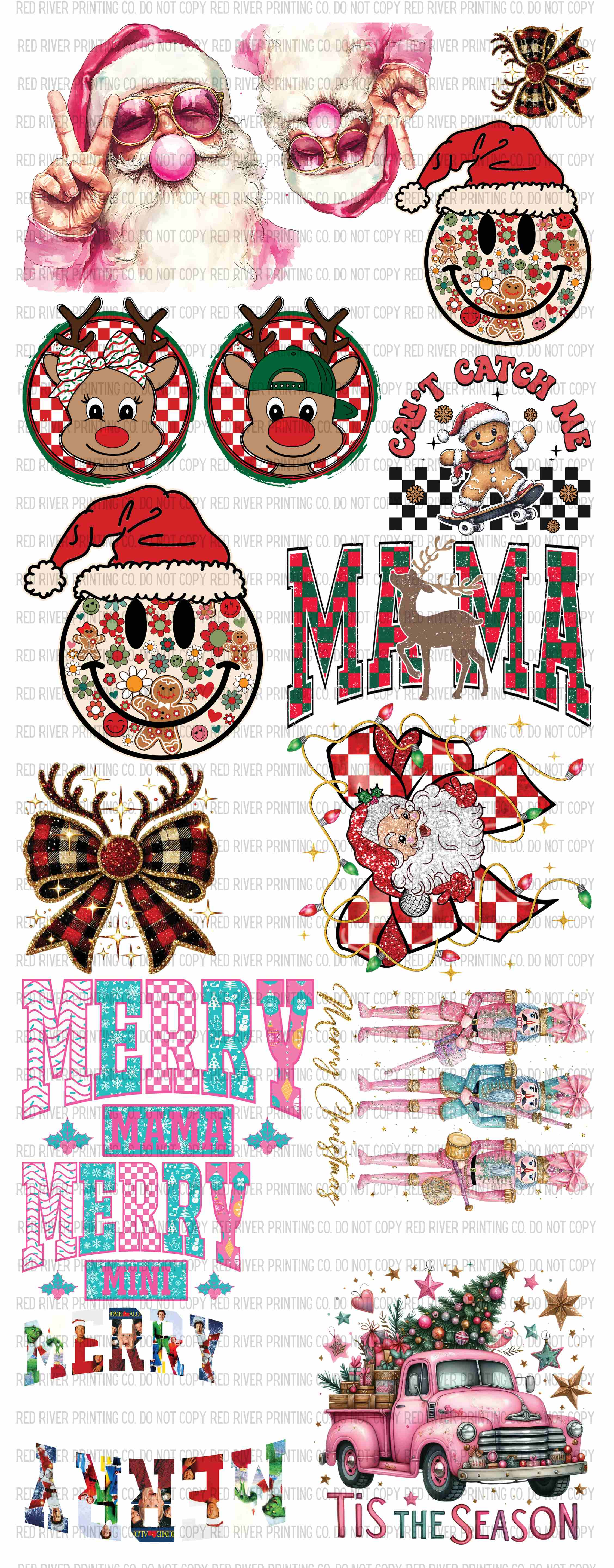 Mixed Adult and Youth Christmas Premade Gangsheet