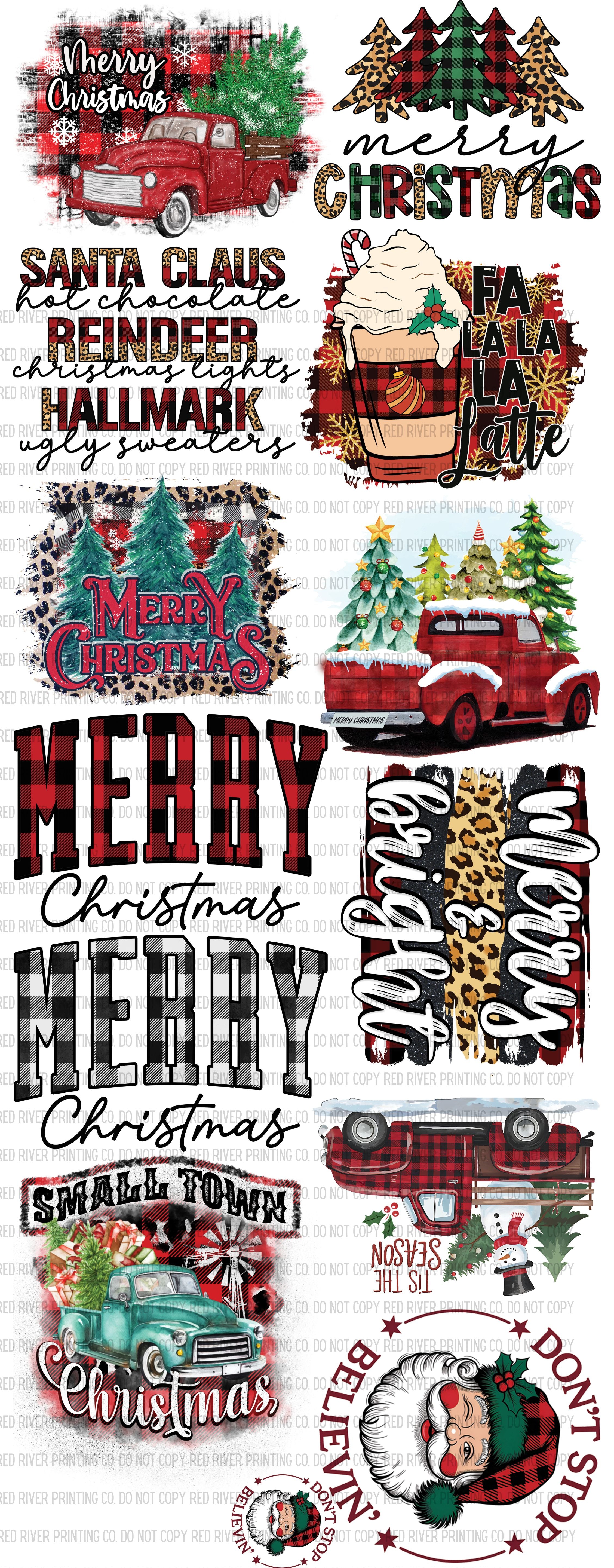 Buffalo Plaid Christmas Premade Gangsheet