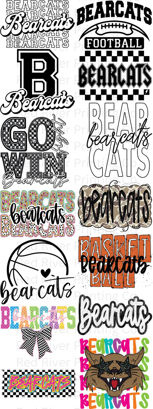 Bearcats Premade Gangsheet