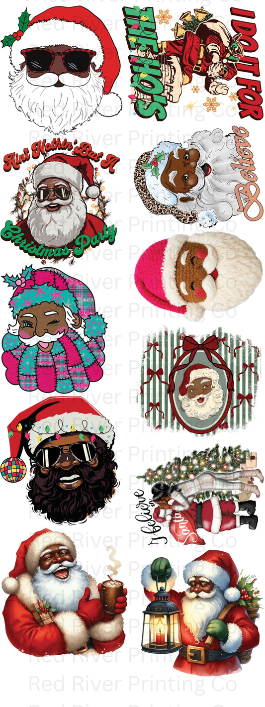 BLACK SANTA PREMADE GANGSHEET